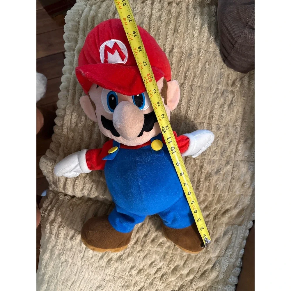 Nintendo Super Mario Bros Plush Backpack 18 Inch Stuffed Figure Zipper Pouch Red